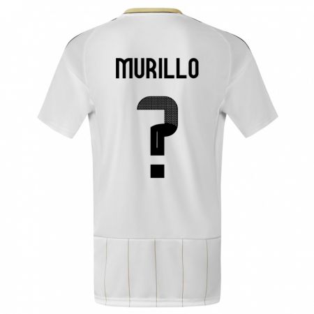 Kandiny Enfant Maillot Costa Rica Isaac Murillo #0 Blanc Tenues Extérieur 24-26 T-Shirt