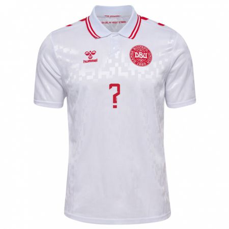 Kandiny Enfant Maillot Danemark Nikolaj Juul-Sandberg #0 Blanc Tenues Extérieur 24-26 T-Shirt