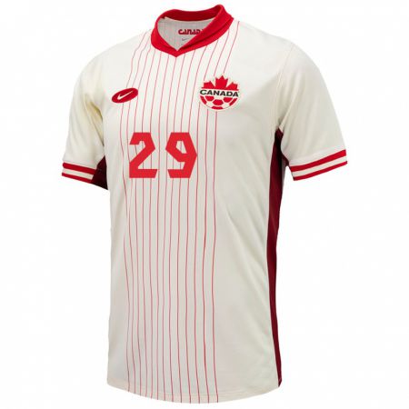 Kandiny Enfant Maillot Canada Clarissa Larisey #29 Blanc Tenues Extérieur 24-26 T-Shirt