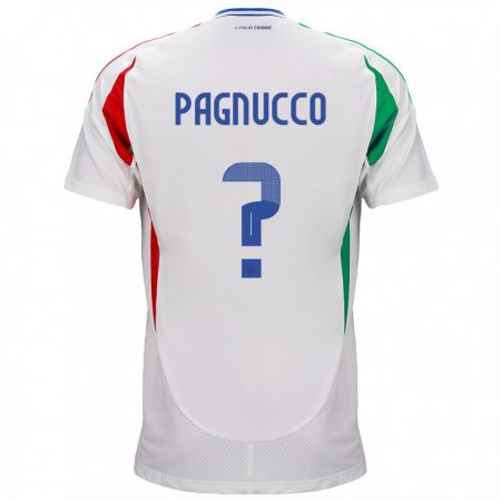 Kandiny Enfant Maillot Italie Filippo Pagnucco #0 Blanc Tenues Extérieur 24-26 T-Shirt