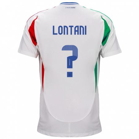 Kandiny Enfant Maillot Italie Simone Lontani #0 Blanc Tenues Extérieur 24-26 T-Shirt
