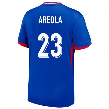 Kandiny Homme Maillot France Alphonse Areola #23 Bleu Tenues Domicile 24-26 T-Shirt