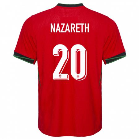 Kandiny Homme Maillot Portugal Kika Nazareth #20 Rouge Tenues Domicile 24-26 T-Shirt