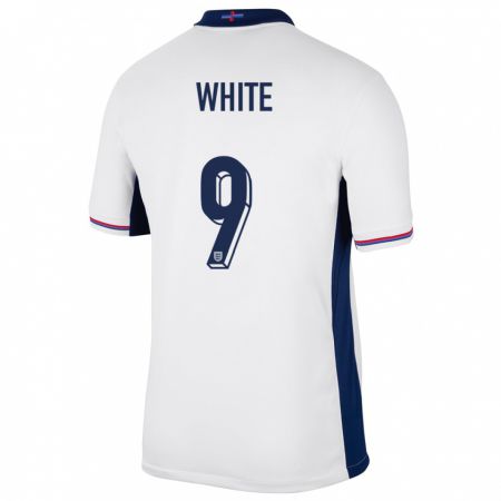 Kandiny Homme Maillot Angleterre Ellen White #9 Blanc Tenues Domicile 24-26 T-Shirt