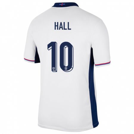 Kandiny Homme Maillot Angleterre George Hall #10 Blanc Tenues Domicile 24-26 T-Shirt