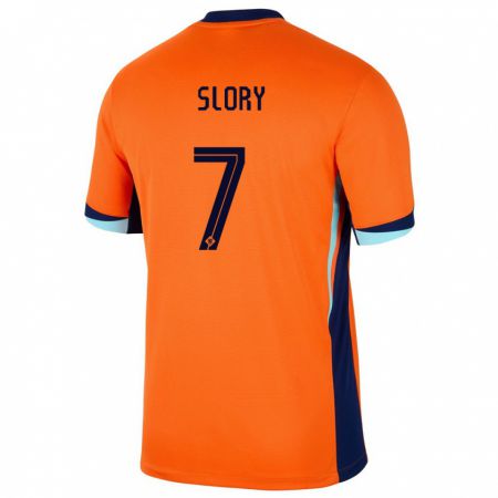 Kandiny Homme Maillot Pays-Bas Jaden Slory #7 Orange Tenues Domicile 24-26 T-Shirt