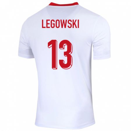 Kandiny Homme Maillot Pologne Mateusz Legowski #13 Blanc Tenues Domicile 24-26 T-Shirt