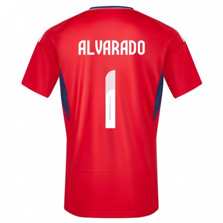 Kandiny Homme Maillot Costa Rica Esteban Alvarado #1 Rouge Tenues Domicile 24-26 T-Shirt