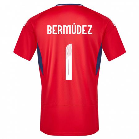 Kandiny Homme Maillot Costa Rica Noelia Bermudez #1 Rouge Tenues Domicile 24-26 T-Shirt