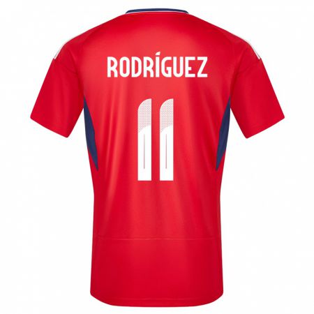 Kandiny Homme Maillot Costa Rica Raquel Rodriguez #11 Rouge Tenues Domicile 24-26 T-Shirt