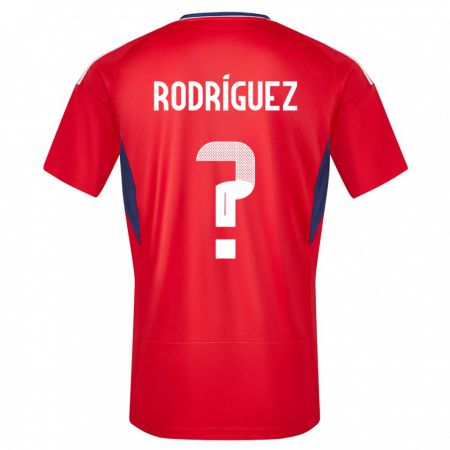 Kandiny Homme Maillot Costa Rica Bradley Rodriguez #0 Rouge Tenues Domicile 24-26 T-Shirt