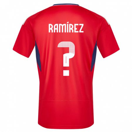 Kandiny Homme Maillot Costa Rica Walter Ramirez #0 Rouge Tenues Domicile 24-26 T-Shirt