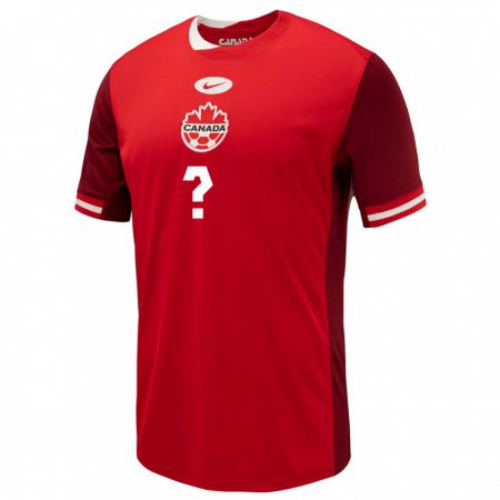Kandiny Homme Maillot Canada Joshue Ndakala #0 Rouge Tenues Domicile 24-26 T-Shirt