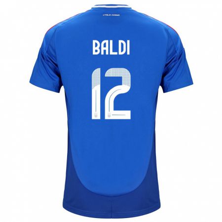Kandiny Homme Maillot Italie Rachele Baldi #12 Bleu Tenues Domicile 24-26 T-Shirt