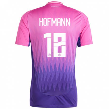 Kandiny Homme Maillot Allemagne Jonas Hofmann #18 Rose-Mauve Tenues Extérieur 24-26 T-Shirt