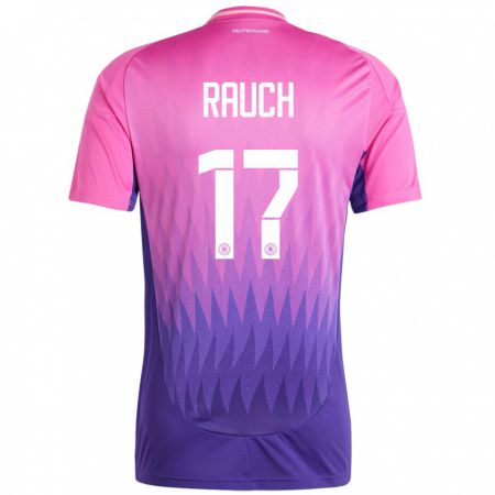 Kandiny Homme Maillot Allemagne Felicitas Rauch #17 Rose-Mauve Tenues Extérieur 24-26 T-Shirt