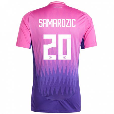 Kandiny Homme Maillot Allemagne Lazar Samardzic #20 Rose-Mauve Tenues Extérieur 24-26 T-Shirt