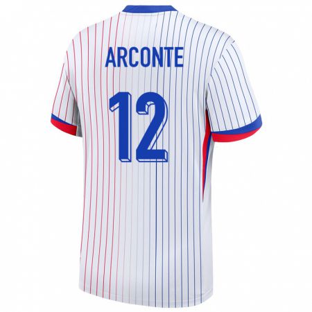 Kandiny Homme Maillot France Tairyk Arconte #12 Blanc Tenues Extérieur 24-26 T-Shirt