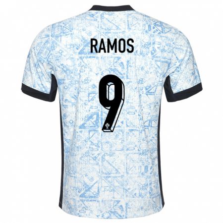 Kandiny Homme Maillot Portugal Goncalo Ramos #9 Bleu Crème Tenues Extérieur 24-26 T-Shirt