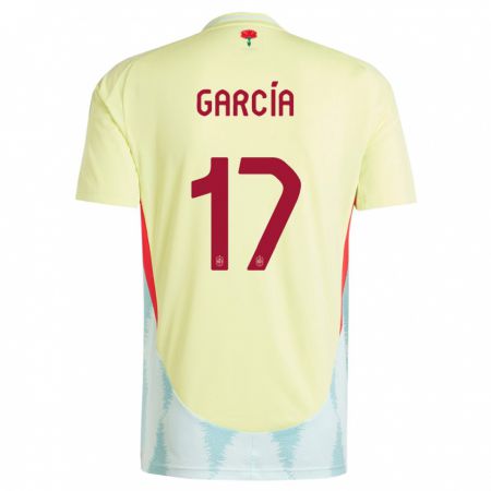 Kandiny Homme Maillot Espagne Lucia Garcia #17 Jaune Tenues Extérieur 24-26 T-Shirt