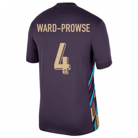 Kandiny Homme Maillot Angleterre James Ward-Prowse #4 Raisins Noirs Tenues Extérieur 24-26 T-Shirt
