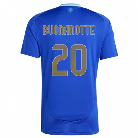 Kandiny Homme Maillot Argentine Facundo Buonanotte #20 Bleu Tenues Extérieur 24-26 T-Shirt
