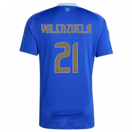 Kandiny Homme Maillot Argentine Fernando Valenzuela #21 Bleu Tenues Extérieur 24-26 T-Shirt