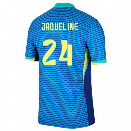 Kandiny Homme Maillot Brésil Jaqueline #24 Bleu Tenues Extérieur 24-26 T-Shirt