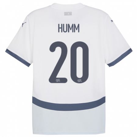 Kandiny Homme Maillot Suisse Fabienne Humm #20 Blanc Tenues Extérieur 24-26 T-Shirt
