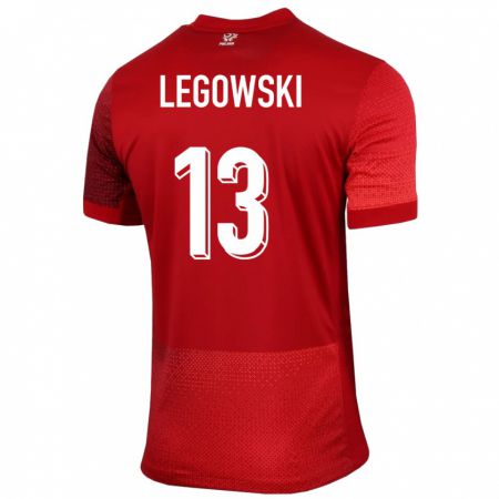Kandiny Homme Maillot Pologne Mateusz Legowski #13 Rouge Tenues Extérieur 24-26 T-Shirt