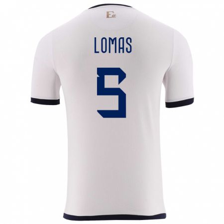 Kandiny Homme Maillot Équateur Ariana Lomas #5 Blanc Tenues Extérieur 24-26 T-Shirt