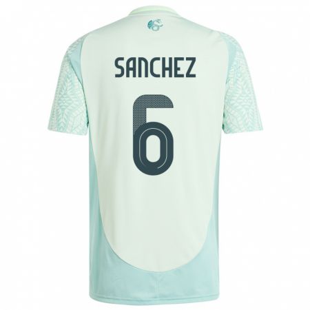 Kandiny Homme Maillot Mexique Erick Sanchez #6 Lin Vert Tenues Extérieur 24-26 T-Shirt