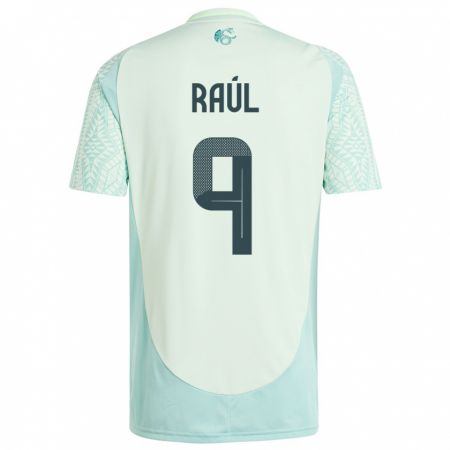 Kandiny Homme Maillot Mexique Raul Jimenez #9 Lin Vert Tenues Extérieur 24-26 T-Shirt