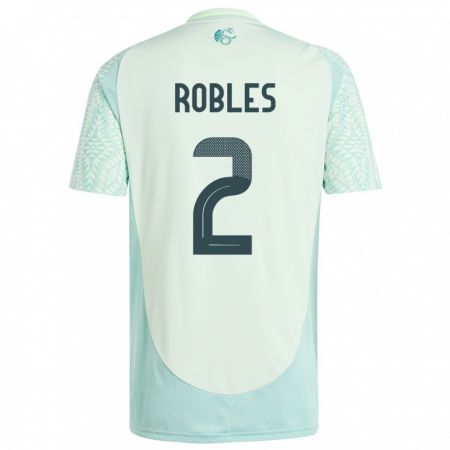 Kandiny Homme Maillot Mexique Kenti Robles #2 Lin Vert Tenues Extérieur 24-26 T-Shirt