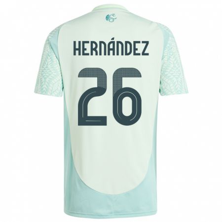 Kandiny Homme Maillot Mexique Nicolette Hernandez #26 Lin Vert Tenues Extérieur 24-26 T-Shirt