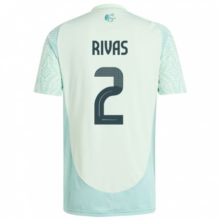 Kandiny Homme Maillot Mexique Jesus Rivas #2 Lin Vert Tenues Extérieur 24-26 T-Shirt