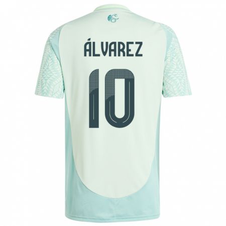 Kandiny Homme Maillot Mexique Efrain Alvarez #10 Lin Vert Tenues Extérieur 24-26 T-Shirt