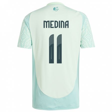 Kandiny Homme Maillot Mexique Diego Medina #11 Lin Vert Tenues Extérieur 24-26 T-Shirt