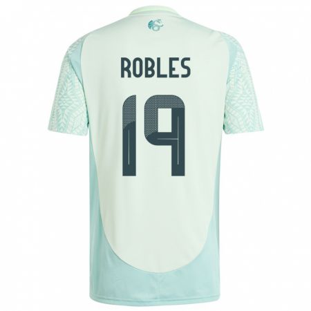 Kandiny Homme Maillot Mexique Angel Robles #19 Lin Vert Tenues Extérieur 24-26 T-Shirt