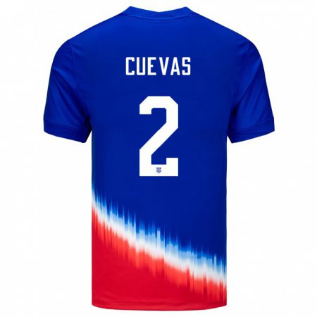 Kandiny Homme Maillot États-Unis Mauricio Cuevas #2 Bleu Tenues Extérieur 24-26 T-Shirt