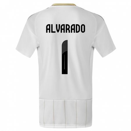 Kandiny Homme Maillot Costa Rica Esteban Alvarado #1 Blanc Tenues Extérieur 24-26 T-Shirt