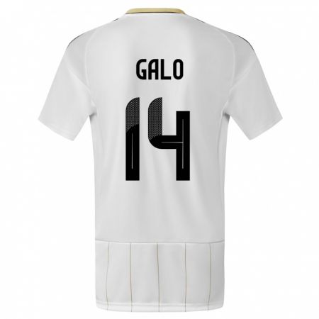 Kandiny Homme Maillot Costa Rica Orlando Galo #14 Blanc Tenues Extérieur 24-26 T-Shirt