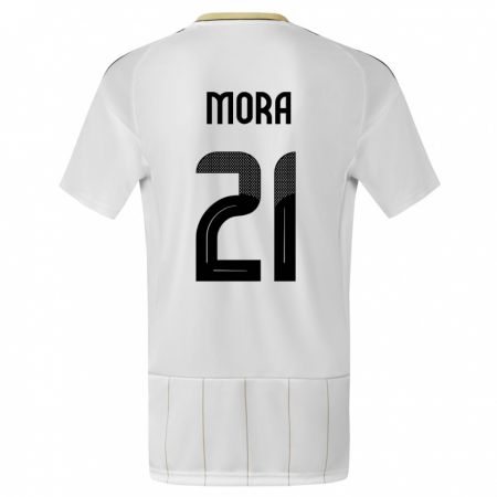 Kandiny Homme Maillot Costa Rica Carlos Mora #21 Blanc Tenues Extérieur 24-26 T-Shirt
