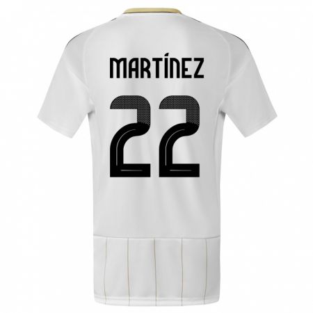 Kandiny Homme Maillot Costa Rica Carlos Martinez #22 Blanc Tenues Extérieur 24-26 T-Shirt