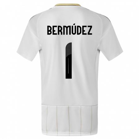 Kandiny Homme Maillot Costa Rica Noelia Bermudez #1 Blanc Tenues Extérieur 24-26 T-Shirt