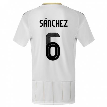 Kandiny Homme Maillot Costa Rica Carol Sanchez #6 Blanc Tenues Extérieur 24-26 T-Shirt