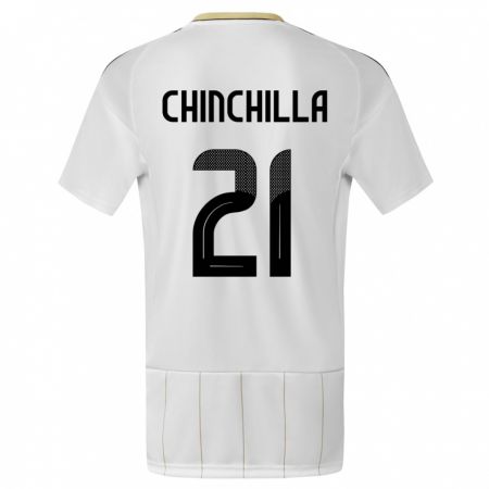 Kandiny Homme Maillot Costa Rica Viviana Chinchilla #21 Blanc Tenues Extérieur 24-26 T-Shirt