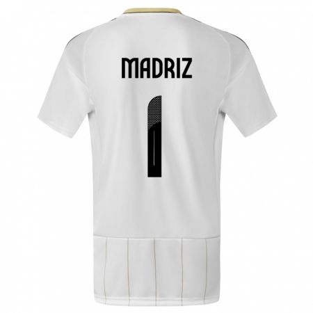 Kandiny Homme Maillot Costa Rica Abraham Madriz #1 Blanc Tenues Extérieur 24-26 T-Shirt