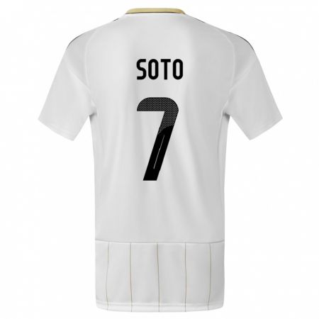 Kandiny Homme Maillot Costa Rica Andrey Soto #7 Blanc Tenues Extérieur 24-26 T-Shirt