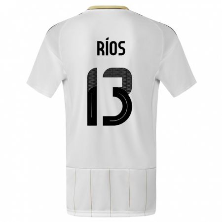 Kandiny Homme Maillot Costa Rica Keral Rios #13 Blanc Tenues Extérieur 24-26 T-Shirt